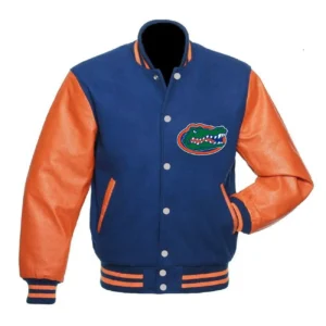 Florida gators team ncaa blue orange varsity jacket 1