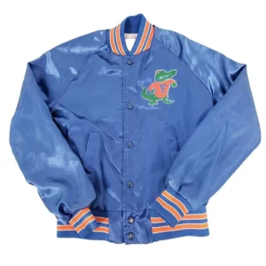 Florida gators youth blue satin varsity jacket 1