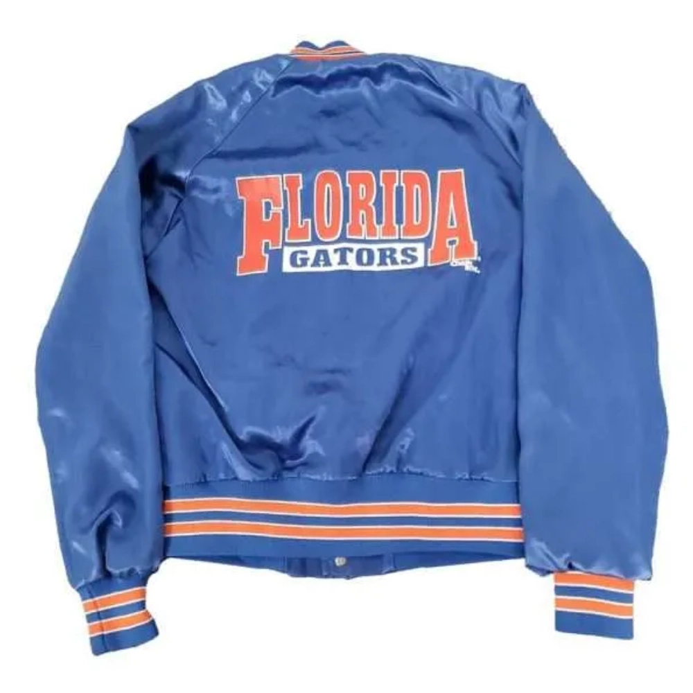 Florida gators youth blue satin varsity jacket