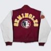Florida state seminoles burgundywhite satin varsity jacket 2