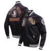 Florida state seminoles classic full snap black varsity jacket