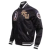 Florida state seminoles classic full snap satin varsity jacket