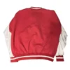 Fresno state university bulldogs 90s redwhite satin varsity jacket 2