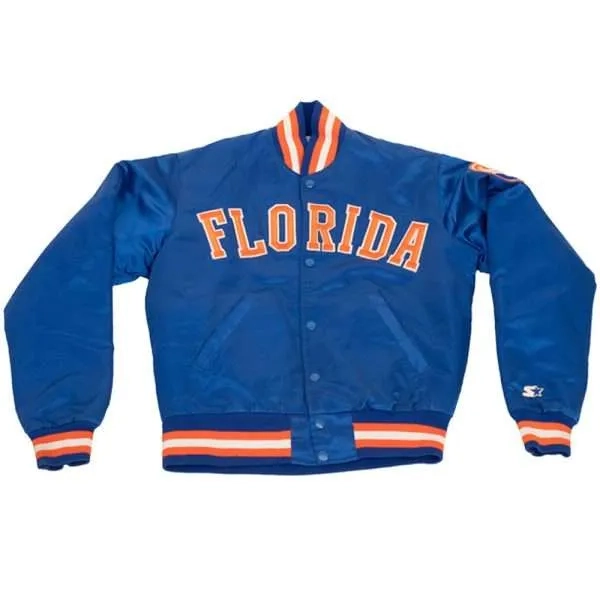 Gators florida bomber blue satin varsity jacket 2