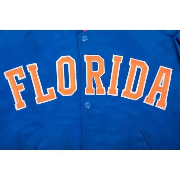 Gators florida bomber blue satin varsity jacket 4