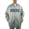 Georgetown hoyas university gray satin varsity jacket 1