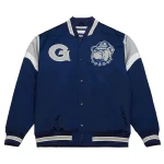 Georgetown Hoyas Cooperstown Heavyweight Full-Snap Navy Satin Jacket