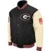 Georgia bulldog wool leather varsity jacket 1