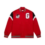 Georgia Bulldogs Cooperstown Heavyweight Full-Snap Red Satin Jacket