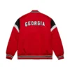Georgia bulldogs heavyweight red satin varsity jacket 3