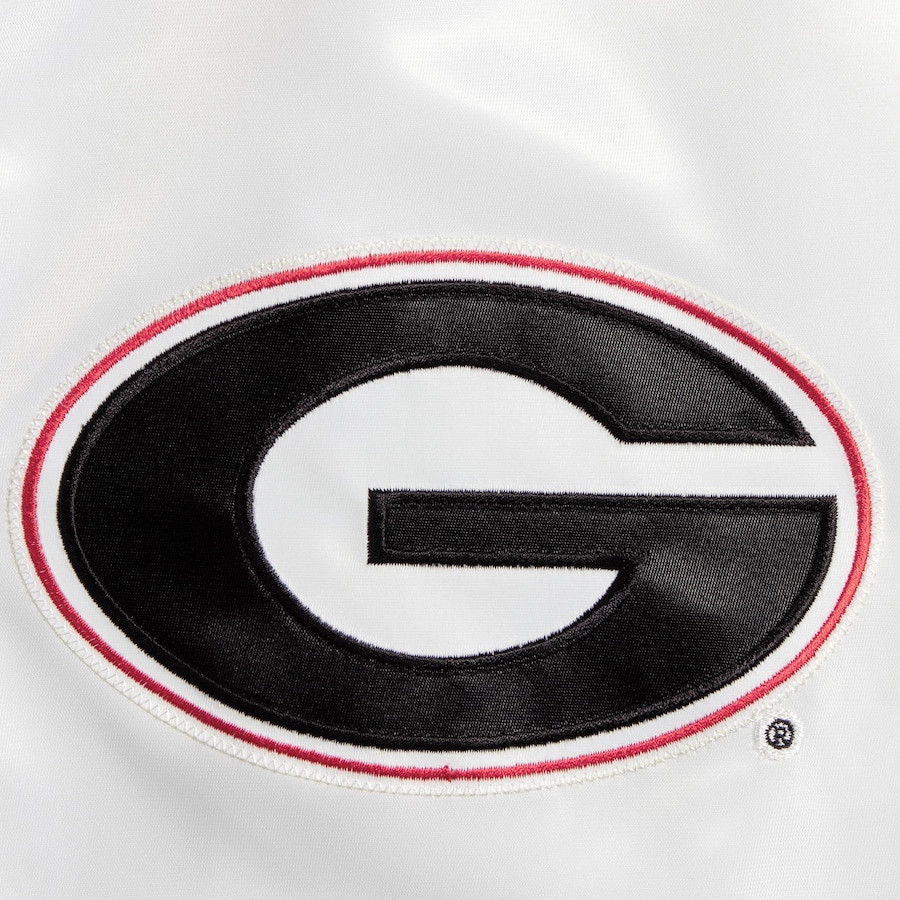 Georgia bulldogs the legend whitered satin varsity jacket 1