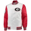 Georgia bulldogs the legend whitered satin varsity jacket 3