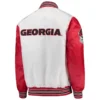 Georgia bulldogs the legend whitered satin varsity jacket 4
