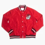 Georgia Bulldogs Vintage Logo Red Satin Jacket