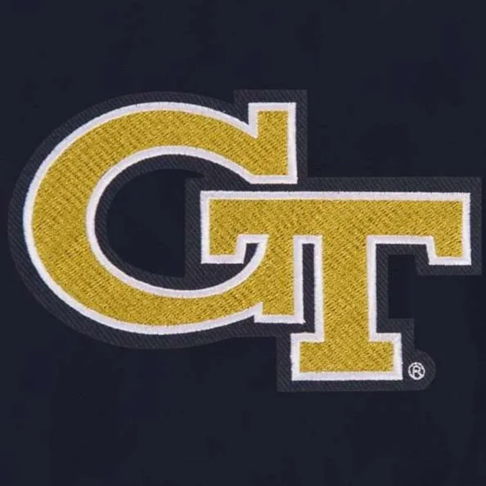 Georgia tech yellow jackets classic navy satin patch logo