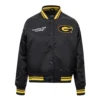 Grambling state tigers womens black satin varsity jacket