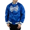 Hampton university pirates blue satin varsity jacket 1
