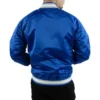 Hampton university pirates blue satin varsity jacket