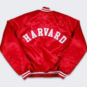 Harvard crimson 80s red bomber varsity jacket 1