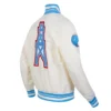 Houston oilers retro classic full snap cream jacket