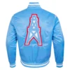 Houston oilers retro classic full snap jacket