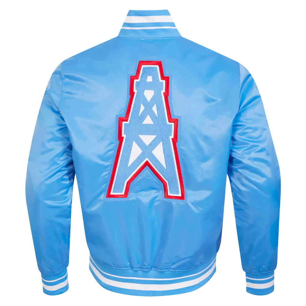 Houston oilers retro classic full snap jacket