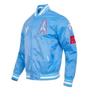 Houston oilers retro classic full snap satin