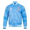 Houston oilers retro classic full snap satin jacket
