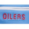 Houston oilers retro classic wool leather blue patch design