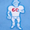 Houston oilers retro classic wool leather blue patch jacket