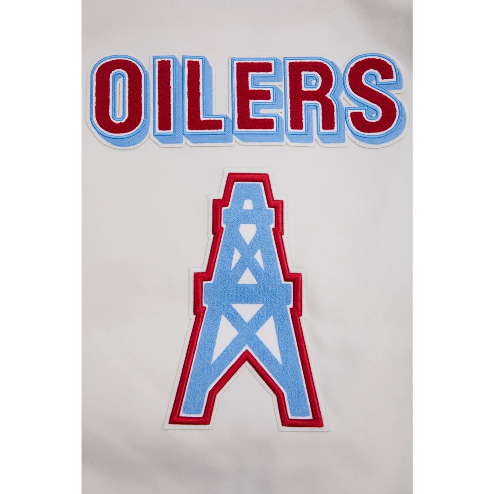 Houston oilers retro classic wool leather patch