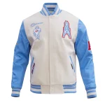 Houston Oilers Retro Classic Wool/Leather Varsity Jacket