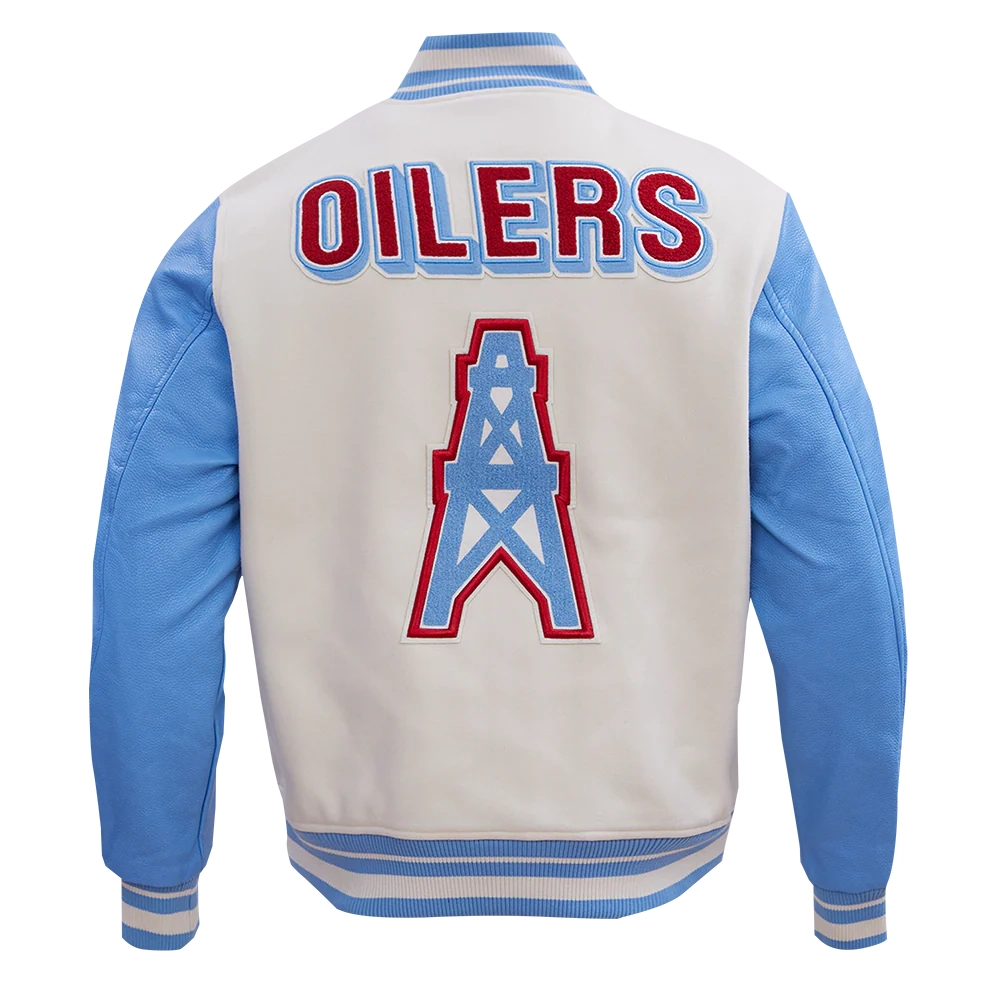 Houston oilers retro classic wool varsity jacket