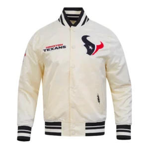 Houston texans retro classic full snap satin jacket