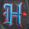 Houston texans retro classics wool leather black patch jacket