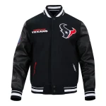 Houston Texans Retro Classic Wool/Leather Varsity Jacket