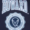 Howard bison crest emblem navy wool patch