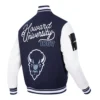 Howard bison hbcu vintage navywhite wool varsity jacket