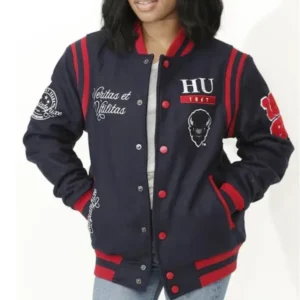 Howard bison letterman navy wool varsity jacket 1