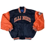 Illinois Fighting Illini 90’s Vintage Navy Satin Jacket