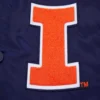 Illinois fighting illini classic full snap navy satin patches