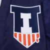 Illinois fighting illini classic full snap navy satin varsity patch