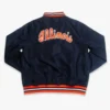 Illinois fighting illini scrip bomber navy varsity jacket 2