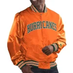 Miami Hurricanes Vintage Orange Satin Jacket