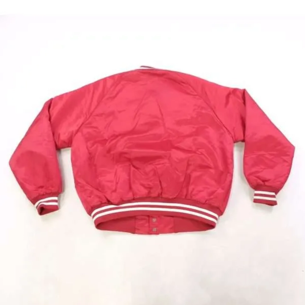 Indiana hoosiers 80s red satin varsity jacket