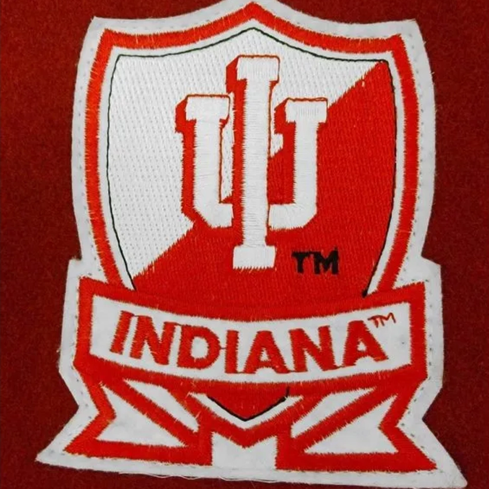 Indiana hoosiers 80s red white wool leather varsity jacket 1