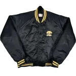 Iowa Hawkeyes Vintage Full-Snap Black Satin Jacket