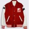 Indiana hoosiers 80s red white wool leather varsity jacket 3
