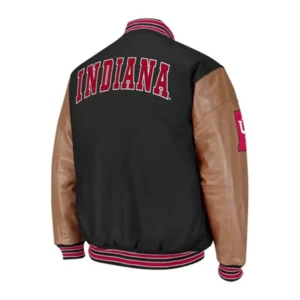 Indiana hoosiers letterman wool leather varsity jacket 2