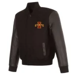 Iowa Hawkeyes One Color Wool/Leather Jacket